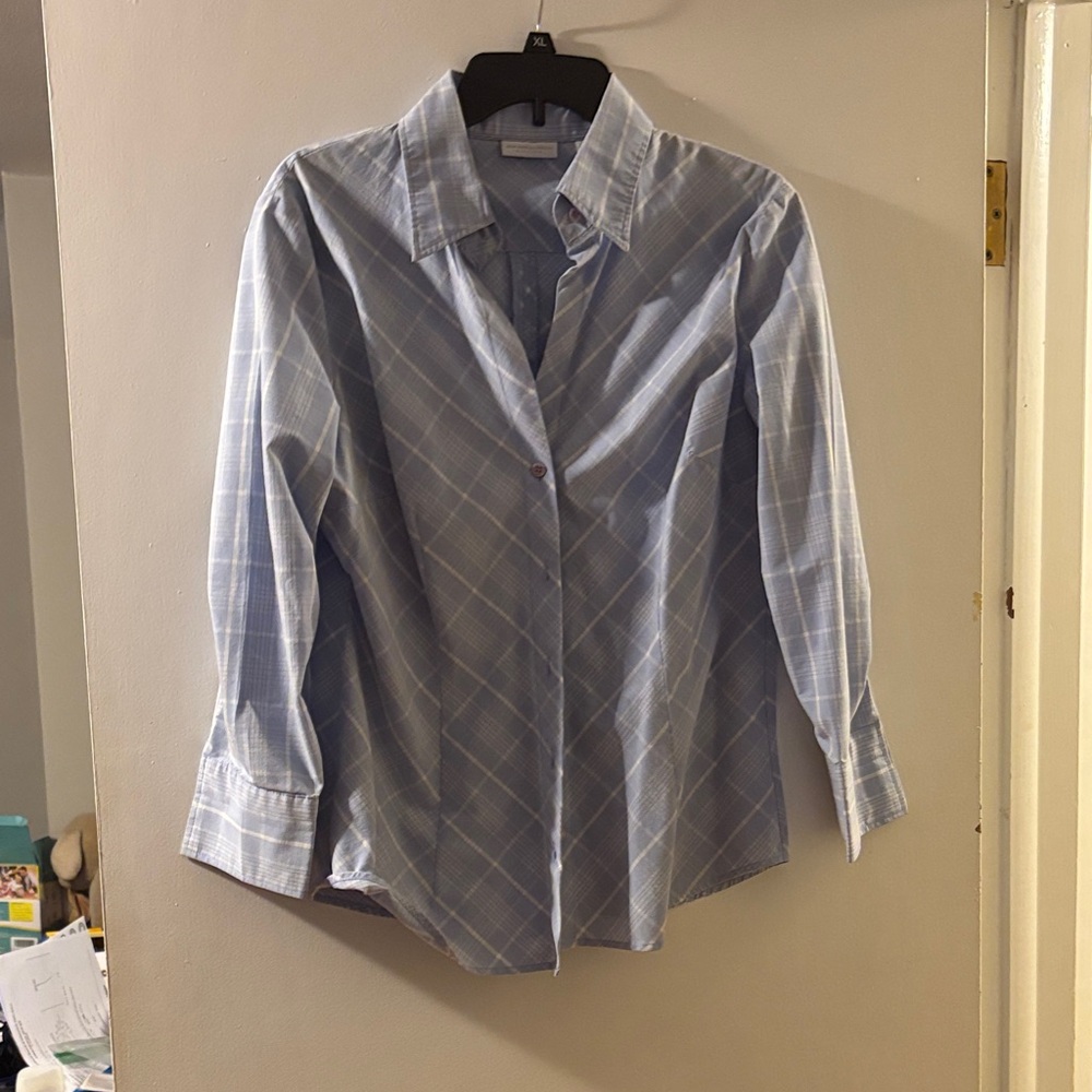 Women’s Blue Plaid Shirt